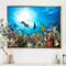 Designart - Colorful Coral Reef with Fishes - Seascape Framed Canvas Art Print